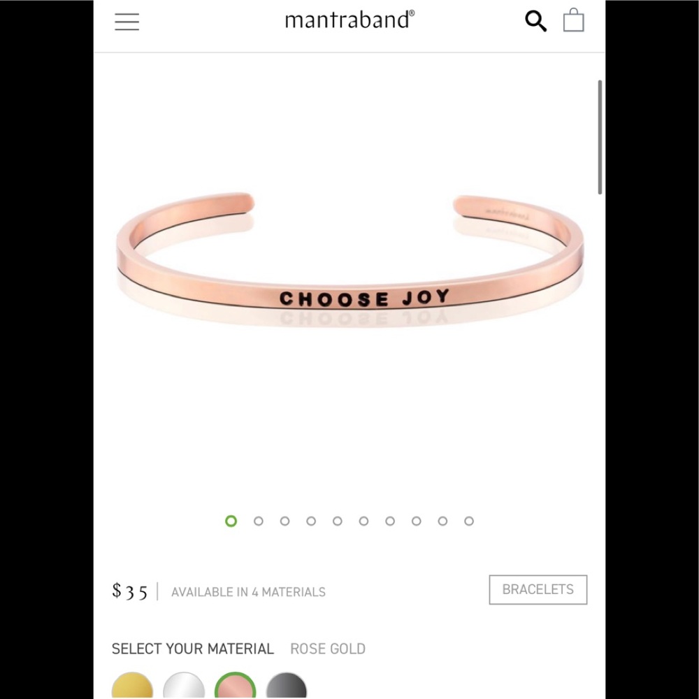 NIP MANTRABAND “CHOOSE JOY” IN MISTY ROSE GOLD